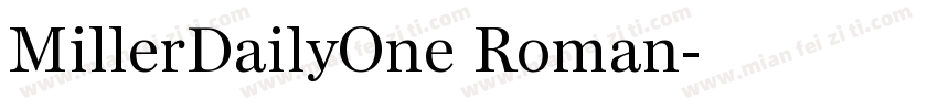 MillerDailyOne Roman字体转换